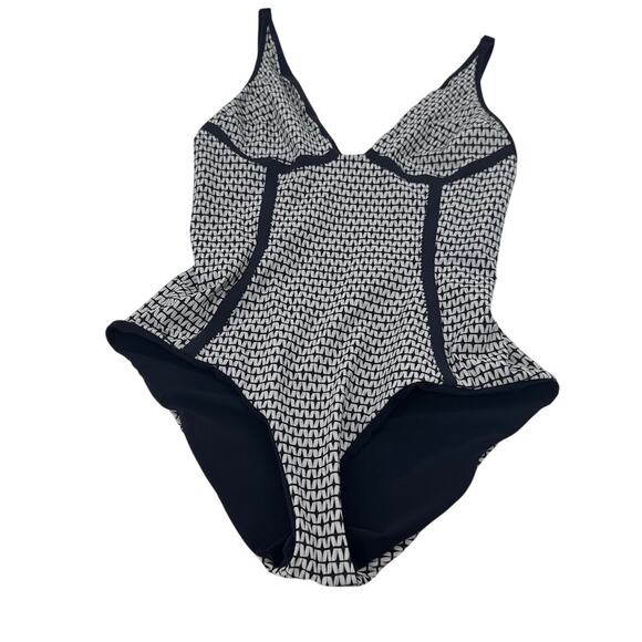 Ward Whillas Reversible One Piece Swimsuit Black White Size 6 Medium - Picture 2 of 7